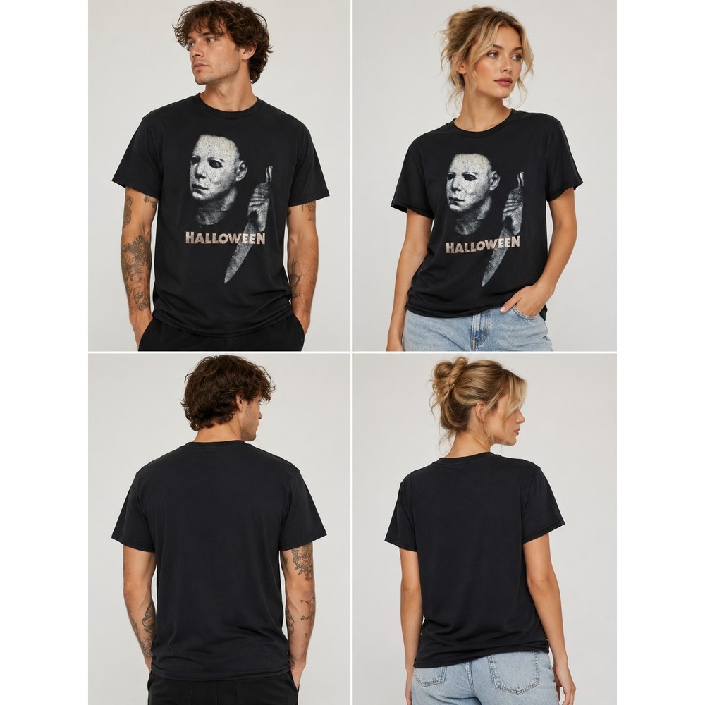Halloween Michael Myers Graphic T-Shirt Men's Large Black 2022 Horror Movie Tee